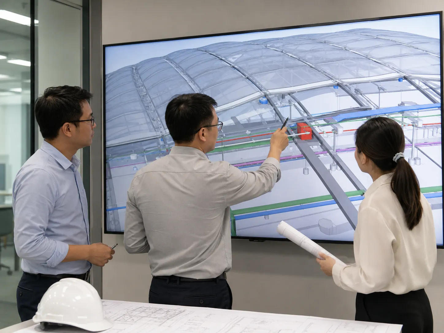 BIM mái ETFE: Phối hợp kết cấu, MEP và hệ ánh sáng trong mô hình BIM BIM mái ETFE: Phối hợp kết cấu, MEP và hệ ánh sáng trong mô hình BIM