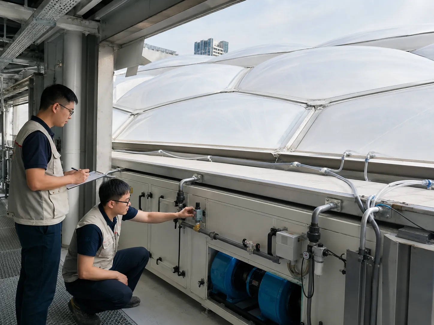 Nguyên lý đệm khí ETFE: Cách áp suất ổn định hình dạng và hiệu suất hệ Nguyên lý đệm khí ETFE: Cách áp suất ổn định hình dạng và hiệu suất hệ
