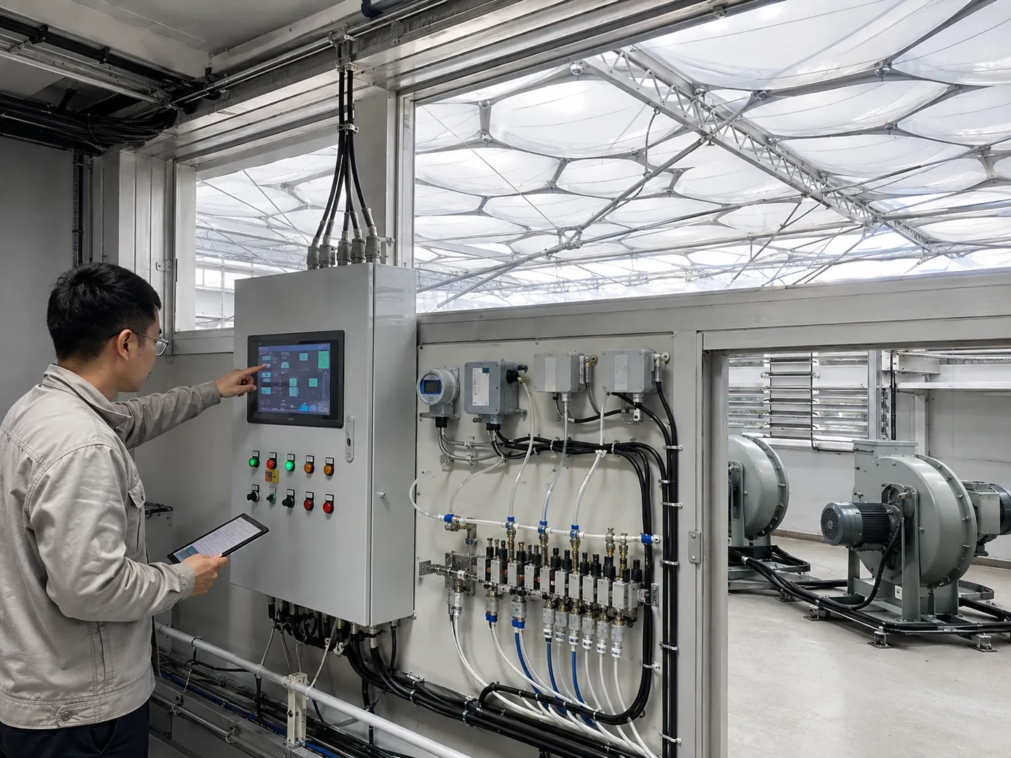 Hệ thống điều khiển ETFE: Cảm biến, tủ điều khiển và logic vận hành Hệ thống điều khiển ETFE: Cảm biến, tủ điều khiển và logic vận hành