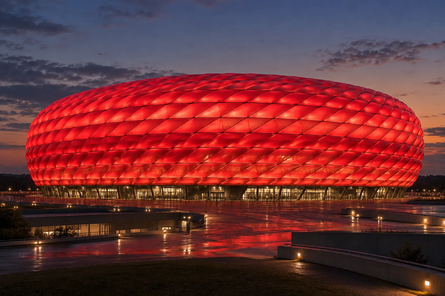 Allianz Arena ETFE: Bài học về lớp vỏ đệm khí và chiếu sáng kiến trúc Allianz Arena ETFE: Bài học về lớp vỏ đệm khí và chiếu sáng kiến trúc