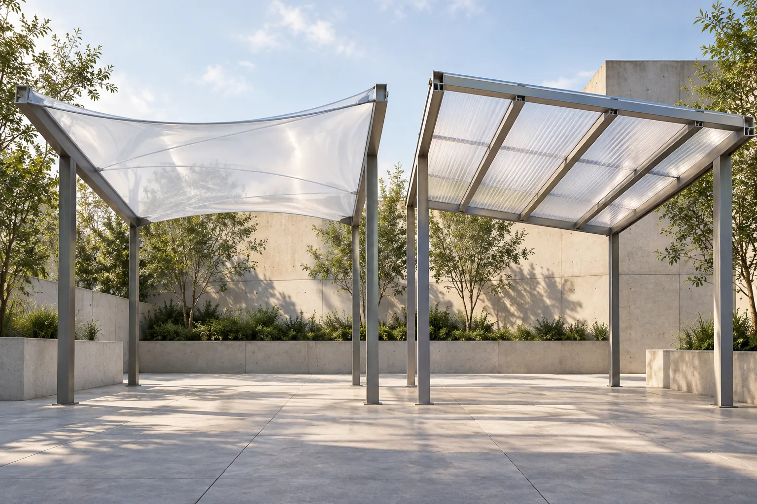 ETFE và polycarbonate: Chọn vật liệu mái xuyên sáng theo quy mô dự án ETFE và polycarbonate: Chọn vật liệu mái xuyên sáng theo quy mô dự án