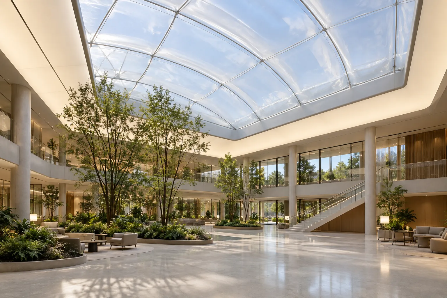 ETFE và trần xuyên sáng: Khác nhau về vị trí và mục đích sử dụng ETFE và trần xuyên sáng: Khác nhau về vị trí và mục đích sử dụng